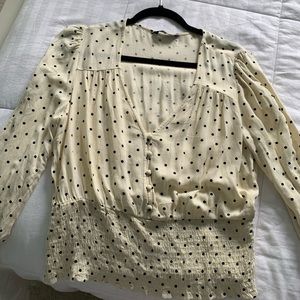 American Eagle polka dot blouse